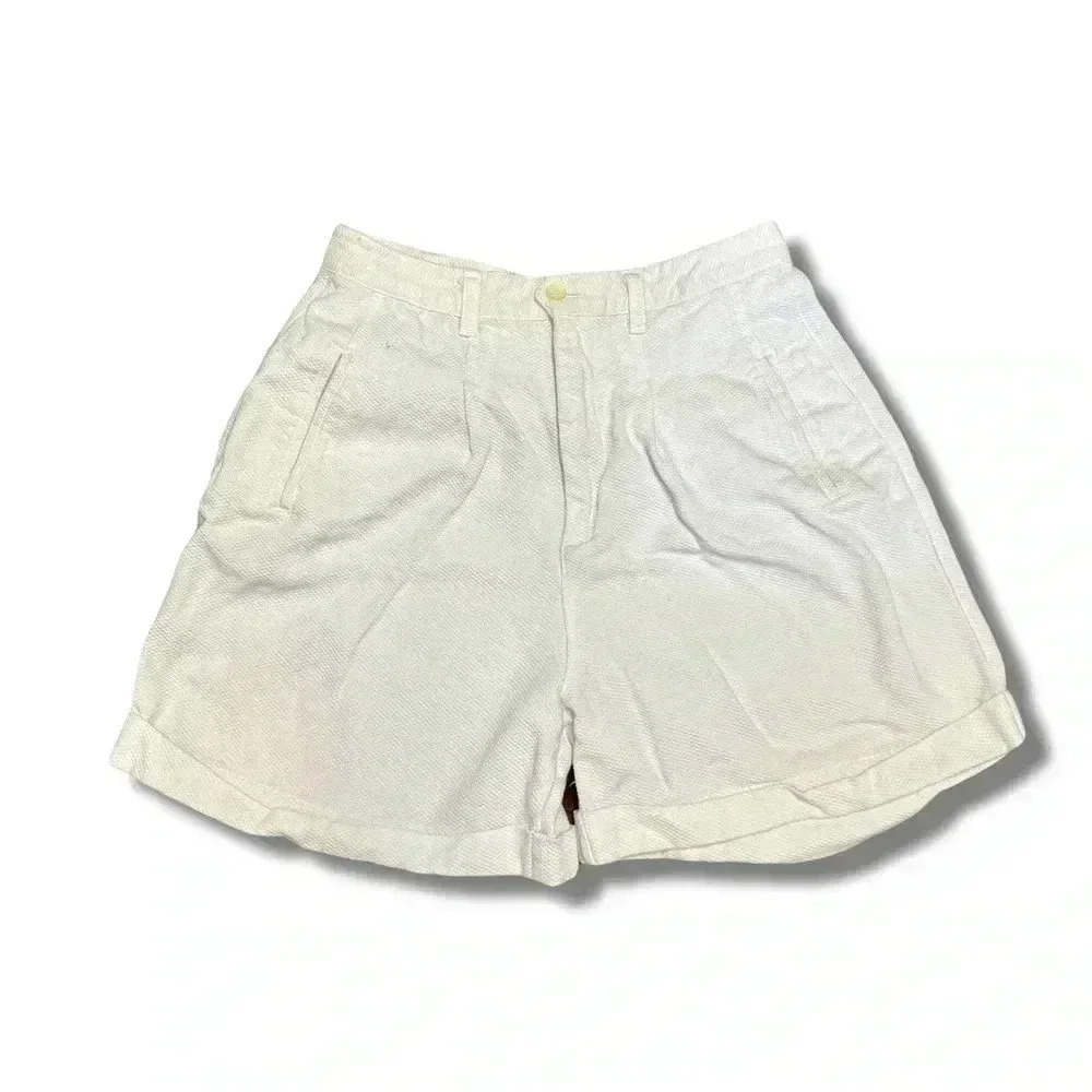Lady's White Stag Knit Shorts, Size 12